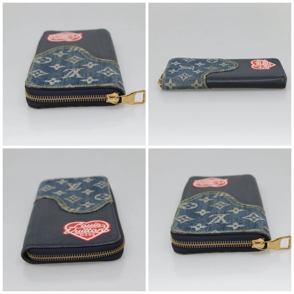 LOUIS VUITTON x NIGO LV Squared Zippy Wallet Blue M81107 LV Auth 139994 - Picture 16 of 16